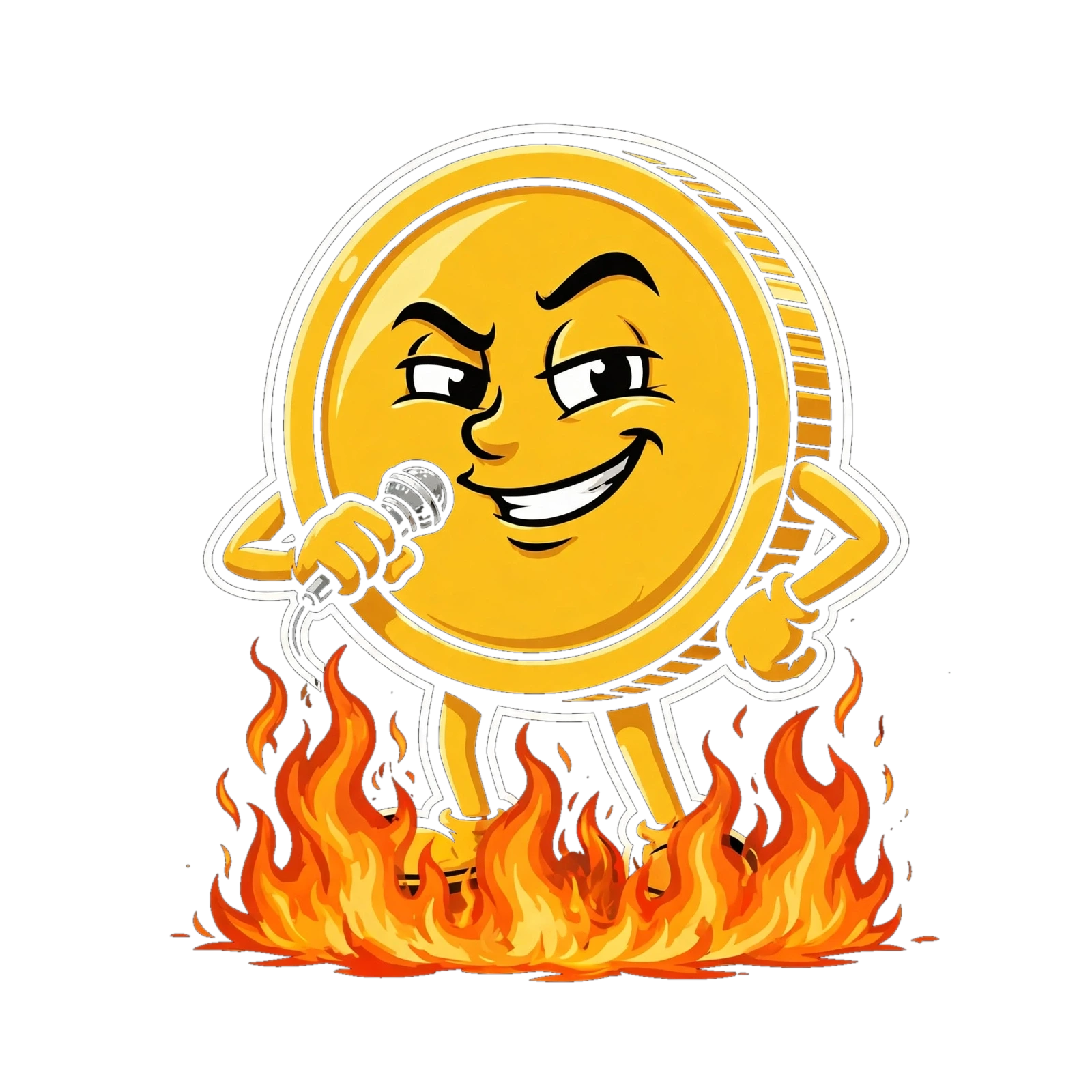 Roasty, the Coin Roast roastmaster, on stage